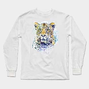 Watercolor Leopard Long Sleeve T-Shirt